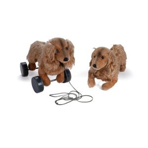 Steiff Waldi pull along dogs, Germany, c.1960. Includes…