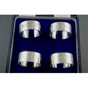 Silver Jubilee Napkin Ring Set By J.B. Chatterley & Sons - Serviette ...