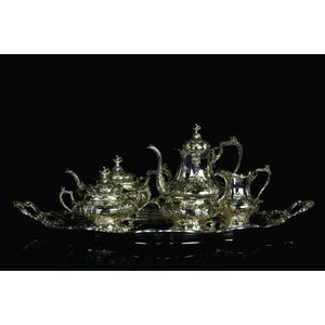 Antique sterling silver six piece tea set / service - price guide and ...