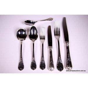 A fifty six piece silver plated Christofle cutlery service,…
