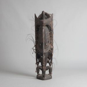 A middle Sepik River ancestral Figure-Mask, Papua New Guinea.…