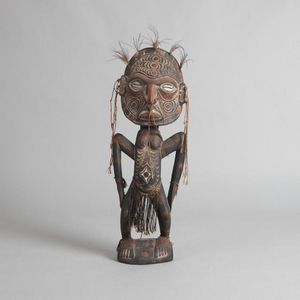 An Iatmul ancestral spirit figure, Sepik, Papua New Guinea.…