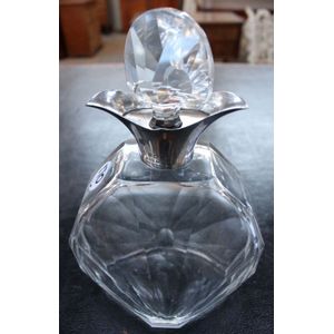 Hardy Bros decanter with sterling silver top and crystal…