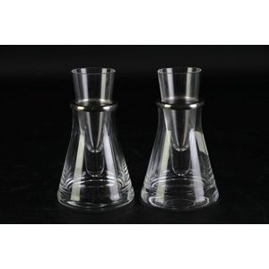 Pair of Saint Hilaire Ercuis Souffle Bouche ice decanter with a…