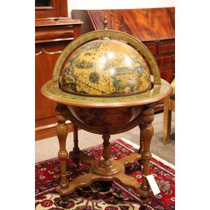 Cocktail globe 20th century, old world map with classical…