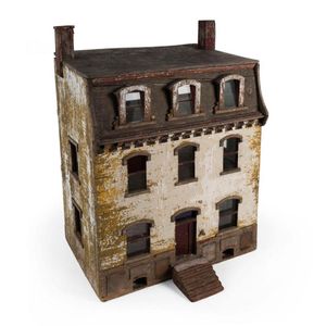An impressive three storey dolls house in the Georgian style,…