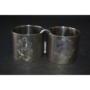 Pair of Australian silver serviette rings, by H. Steiner…