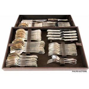 Christofle Albi Flatware Set for 12 People (48 Pieces) Stainless Steel