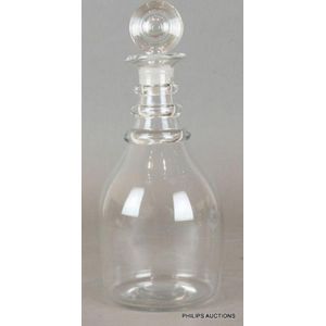 A Georgian glass decanter, late 18th/early 19th century, the…