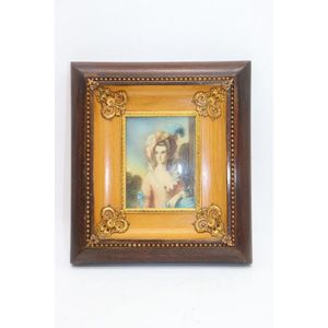 Portrait miniature, framed, hand painted, depicting lady in…