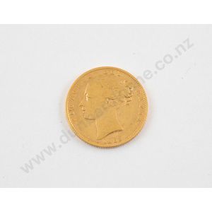 1863 Victoria gold sovereign with engravers initials Ww for…