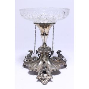 Antique silver plate centrepieces - price guide and values