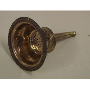 Antique Sheffield plate wine funnel, 14 cm long approx.