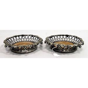 A fine pair of mid Victorian Elkington plate decanter coasters…