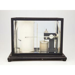 Short & Mason, London micro barograph no. 1954, japanned steel…