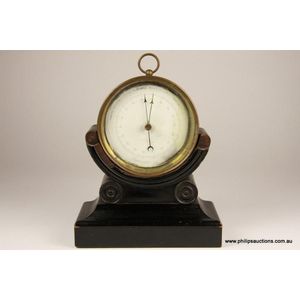 A Lerebours et Secretan barometer on an ebony base, 1845-1855,…