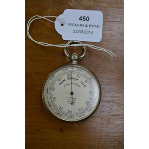 Sterling silver pocket barometer. J. Hicks London, 10 Hatton…