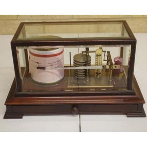 Antique Ross of London Barograph, with bevelled edged glass,…