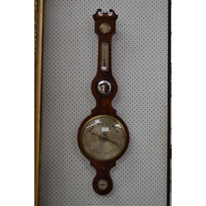 G.Taroni, Leek, 19th century mahogany barometer. Approx 108 cm…