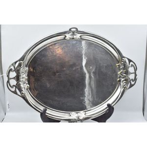 Art Nouveau WMF silver plate tray with twin handles, length 48…