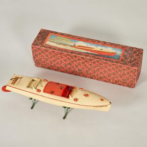 A rare and original Hornby Speedboat, Hornby Speedboad no. 3…