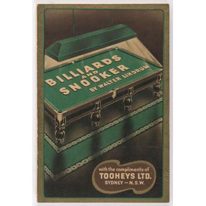Walter Lindrum: c.1940s Toohey's Ltd publication 'Billiards and…