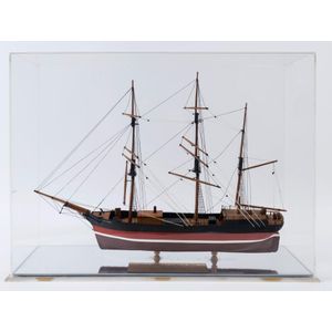 Sea Shell' scratch built model tallship in case with maker's…