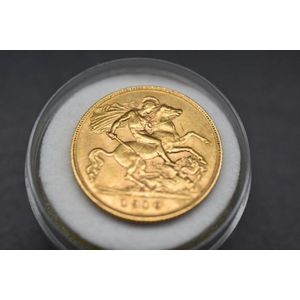 1910 English Solid Gold Half Sovereign Coin - Coins - Numismatics ...