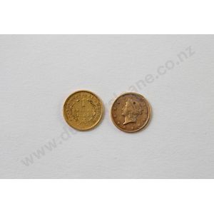 1851 US Liberty head type 1 gold coin, U.S. Mint together with…