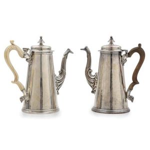 A William IV silver coffee pot and an Old Sheffield plate…