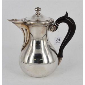 Christofle Silver Plated Hot Water Jug With Monogram Jugs Ewers
