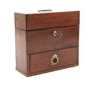 A 19th century mahogany travelling apothecary chest with…