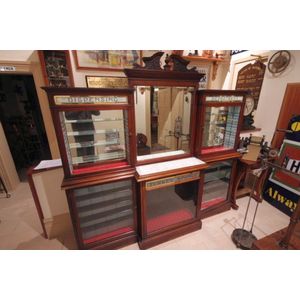 Victorian mahogany 5 door chemist shop cabinet 200 cm high, 212…