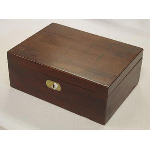 Victorian sewing box with fitted interior, 28 cm wide approx