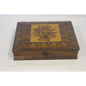 Tunbridge Ware Box with Fitted Interior - Boxes - Writing, Sewing, etc ...