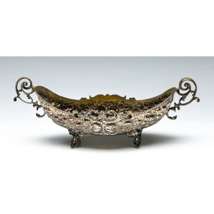A Continental repousse 800 silver centrepiece, width 35.5 cm Wt…