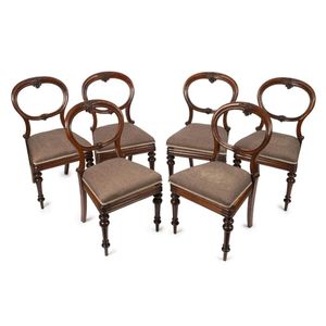 Defence Department set of six campaign dining chairs, carved&hellip;