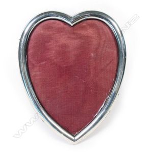 A Victorian silver photo frame, heart shape, Chester 1898 by…