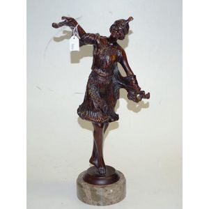 A. Godard bronze dancer figure standing figure in bronze, on…
