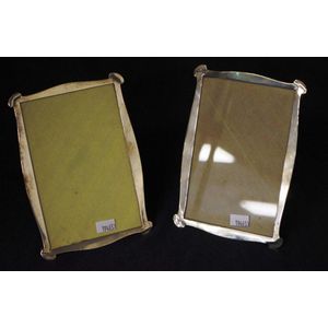 Pair George VI sterling silver photo frames Birmingham 1945 and…