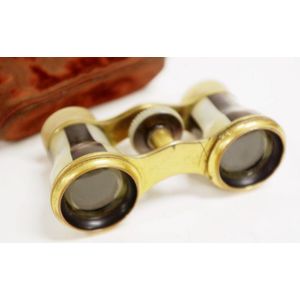 Pair French Art Deco opera glasses mother of pearl and paua…