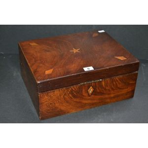 Early Colonial cedar writing box with huon pine inlays
