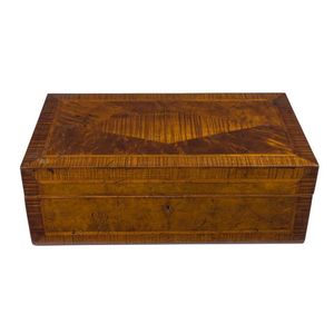 A Tasmanian writing slope box, fiddleback blackwood, musk and…