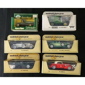 A collection of five Models of Yesteryear by Matchbox along…