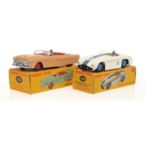 Two Dinky models, including 132 Packard Convertible salmon…