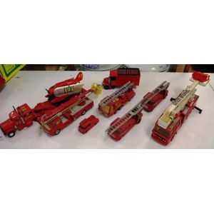 Eight vintage Matchbox fire vehicles