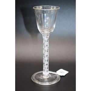 Antique Georgian plain stem cordial or wine glass - Ruby Lane