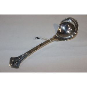 Deals Antique 1857 English Fiddle Pattern Sterling Silver Gravy/Sauce Ladle