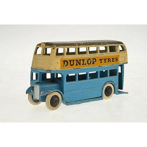 Tr 38 decalcomanie DINKY TOYS 29C DOUBLE DECKER BUS DUNLOP TYRES transfer 