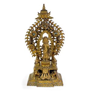 A gilt bronze figure of Dipankara Buddha, Nepal, late 19th… - Bronze ...